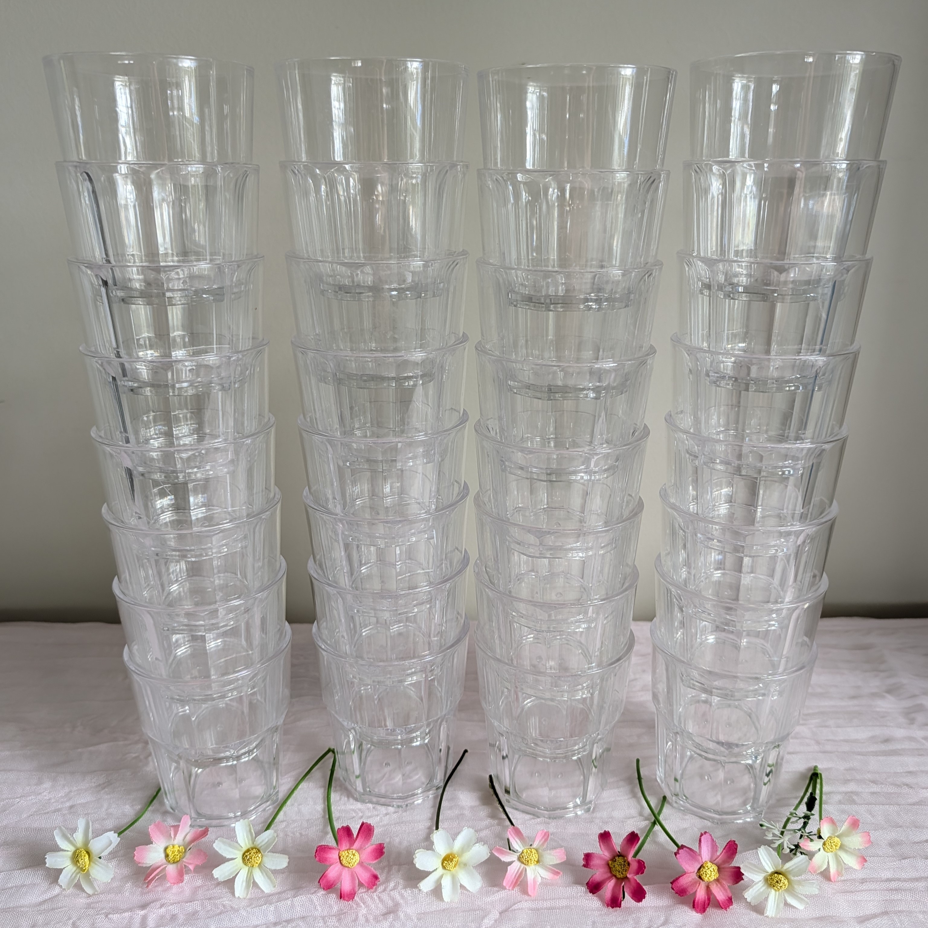 Stack of Small Acrylic Tumblers